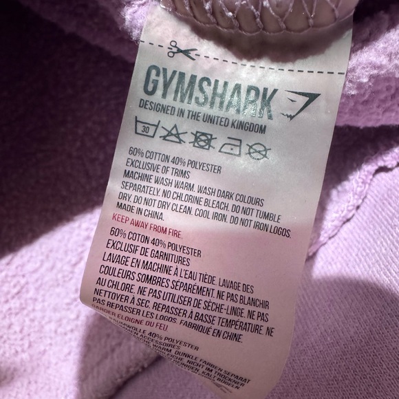 Lilac Purple Gymshark Cropped Hoodie Medium - Picture 4 of 4
